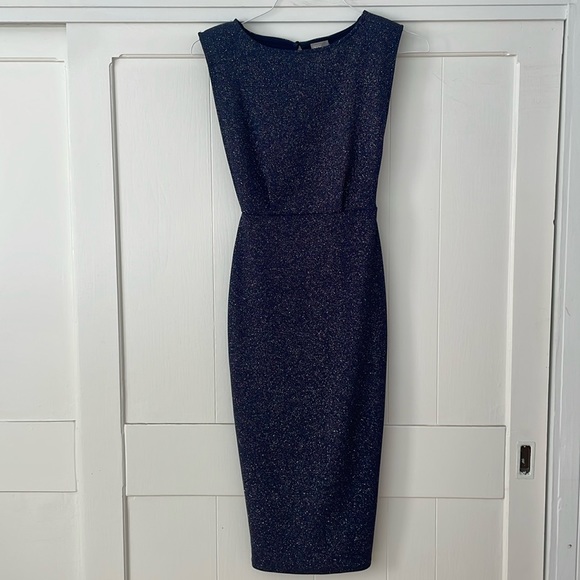 ASOS shiny midi party cocktail dress - Picture 1 of 4